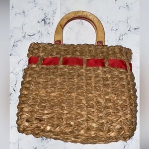 Amanda smith straw woven purse